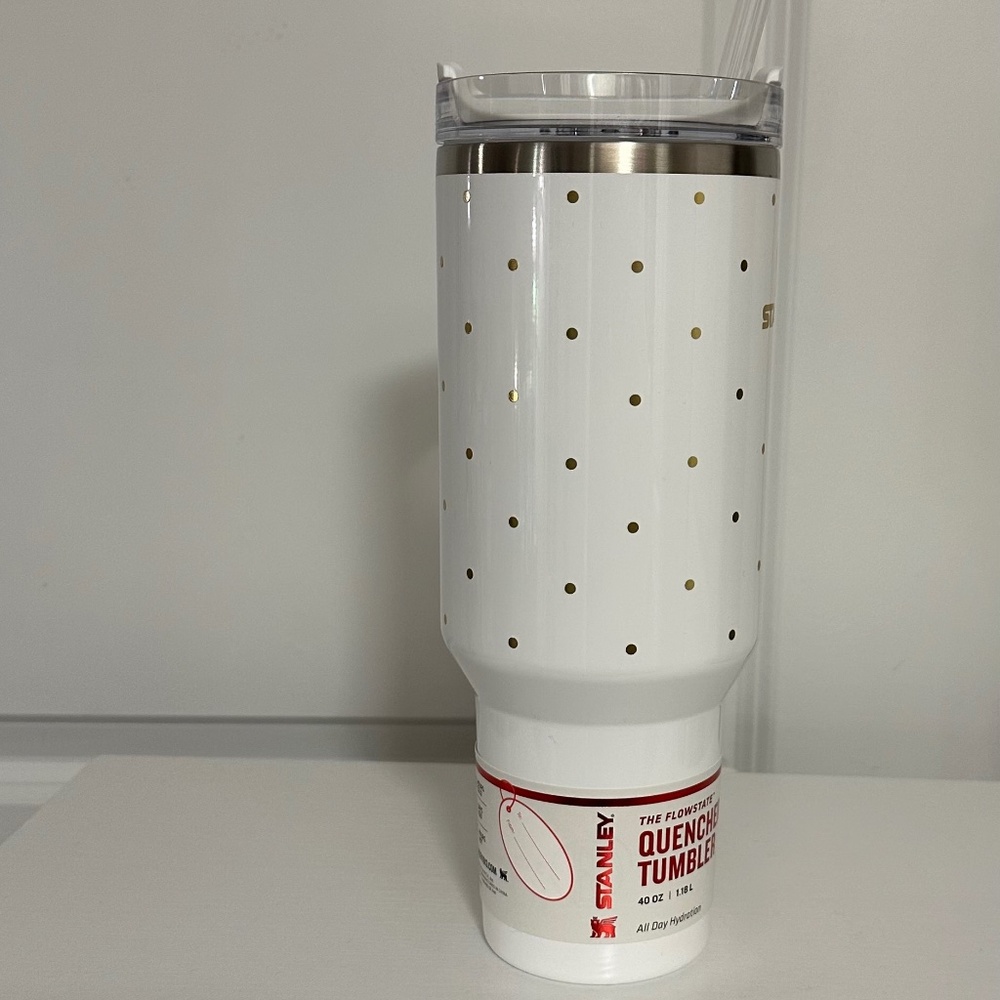 NIB - Stanley White Frost Polka Dot Tumbler - 40 oz - Picture 4 of 9